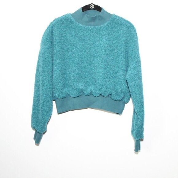 ✨2/$20 Fabletics Malia Polar Fleece Pullover Sweatshirt Deep Pile XXS H12500 - Picture 2 of 10